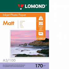 Фотобумага Lomond двухсторонняя матовая А3 170г/м 100 листов