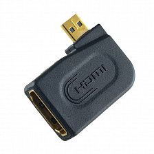 Переходник HDMI гнездо - microHDMI штекер Perfeo, угловой