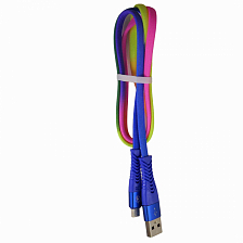 Smile A905 USB вилка - microUSB вилка, Seven color, 1м