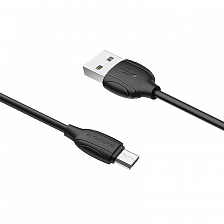 BOROFONE BX19 USB вилка - microUSB вилка, 1.3A, черный, 1 м.