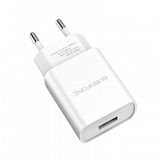 Универсальное сетевое з/у USB BOROFONE BA20A 2.1A, белый