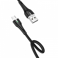 hoco X45 USB вилка - microUSB вилка, 2.4A, черный, 1м