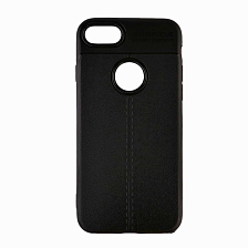 Клип-кейс iPhone 5 Матовый, под кожу, черный