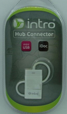 Адаптер miniUSB штекер + Apple 30pin штекер - USB штекер intro H507, белый