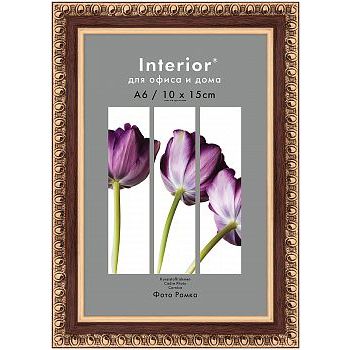 Фоторамка 10х15 пластиковая Interior Office 982 Темный орех