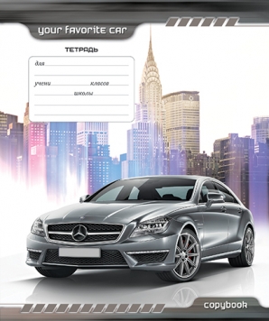 12 листов,  А5, скрепка, ТВОЯ ЛЮБ. МАШИНА, клетка