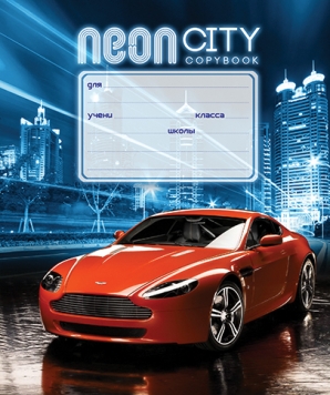 24 л, А5, скрепка, НЕОН СИТИ, линия