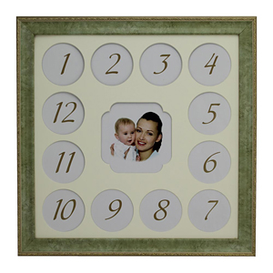 Фоторамка Пастель на 13 фото, 30х30, пластик, салатовая