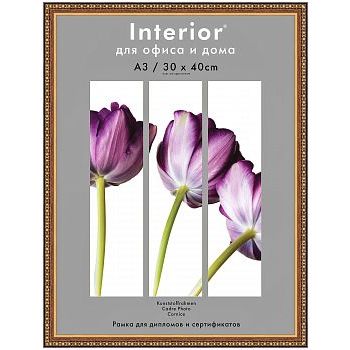 Фоторамка 30х40 пластиковая Interior Office 980 Латунь