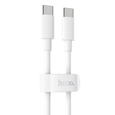 hoco X51 Type-C вилка - Type-C вилка, 100W, белый, 2м