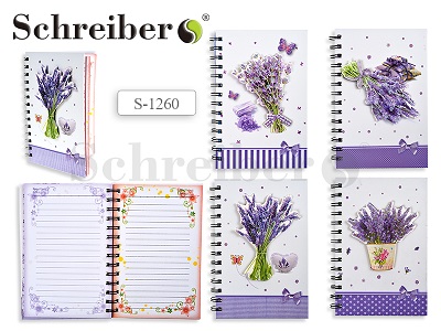 Блокнот A6 SCHREIBER спираль 40 листов Лаванда