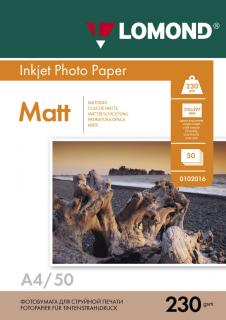 Фотобумага Lomond матовая А4 230г/м  50 листов