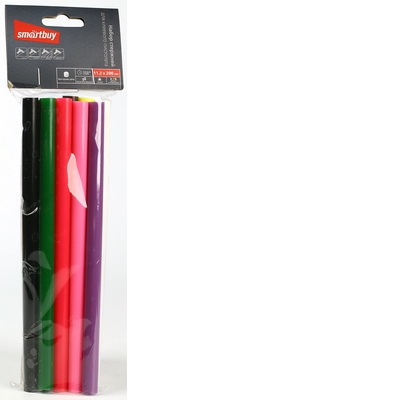 Стержни клеевые для пистолета Smartbuy tools, D=11.2мм x 200мм, EVA, цветные, 10 шт