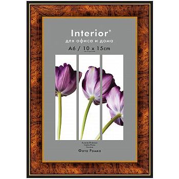 Фоторамка 10х15 пластиковая Interior Office 282 Темный орех