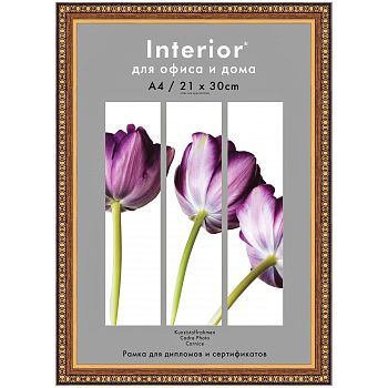 Фоторамка 21х30 пластиковая Interior Office 980 Латунь