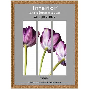 Фоторамка 30х40 пластиковая Interior Office 986 Золото