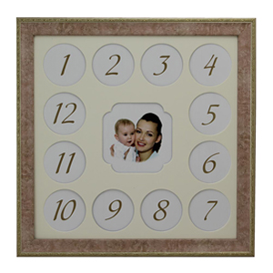 Фоторамка Пастель на 13 фото, 30х30, пластик, розовая