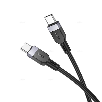 hoco X109 Type-C вилка - Type-C вилка, 60W, 3A, силикон, черный, 3м