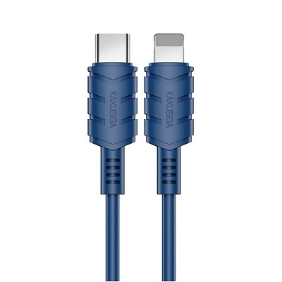 Kakusiga KSC-710 Type-C вилка - iPhone (Lightning) вилка, PD20W, 3A, синий, 1.2м