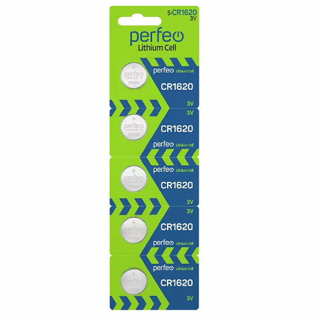 Perfeo CR1620 Lithium Cell (Блистер 5 шт.)