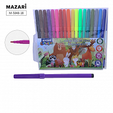 Фломастеры MAZARI, 18 цветов