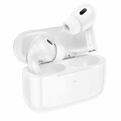Bluetooth наушники внутриканальные hoco TWS EW69 с микрофоном, ANC + ENC, белый. Кейс 300мАч c подде