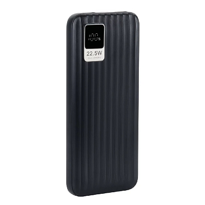 Power bank Perfeo 10000 mAh, LED дисплей, PD + QC 3.0/Type-C, 2 USB, Выход: 5A, max 22.5W, черный
