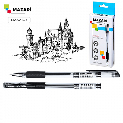Ручка гелевая MAZARI DENISE, цвет чернил Черный, 0.5 мм (12)