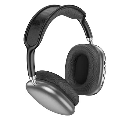 Bluetooth наушники накладные BOROFONE BO22 microSD/ AUX с микрофоном, черный металлик