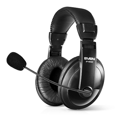 Наушники игровые Sven AP-860MV, кабель 2м, с микрофоном, черный