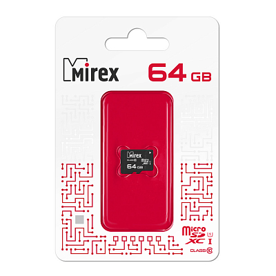 Карта памяти microSD Mirex 64Gb XC (Class 10, UHS-I, U1)