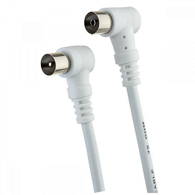 Удлинитель TV кабеля Perfeo, 1 м, угловой