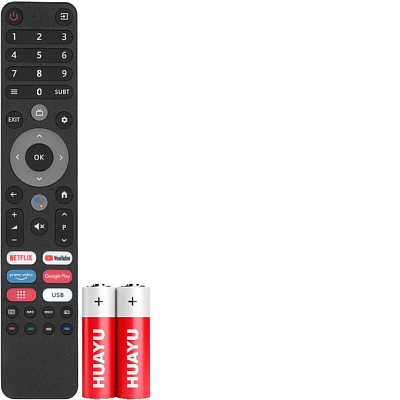 Пульт DEXP DP-V2, голосовое управление, (TVD2290B), батарейки в комплекте