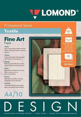 Дизайнерская Lomond Ткань матовая А4 200 г/м 10 листов односторонняя
