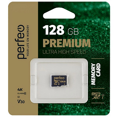 Карта памяти microSDXC Perfeo 128Gb (Class 10, UHS-3, V30)