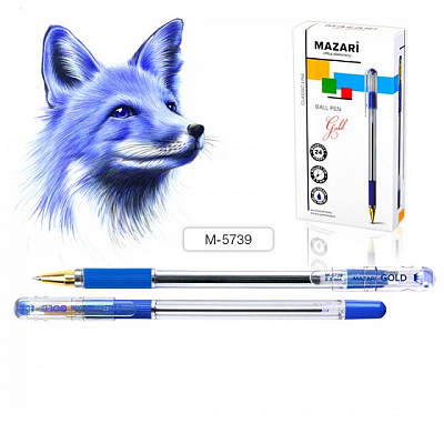 Ручка шариковая MAZARI GOLD, цвет чернил Синий, 0.5 мм (24)