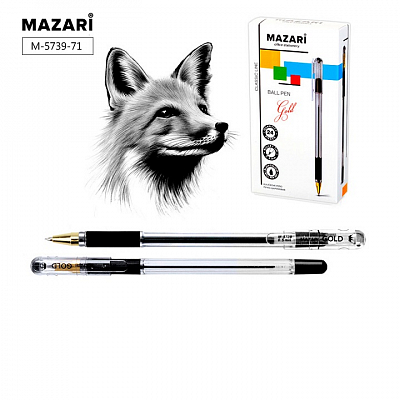Ручка шариковая MAZARI GOLD, цвет чернил Черный, 0.5 мм (24)
