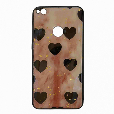 Клип-кейс Honor 8 Lite с принтом Сердечки