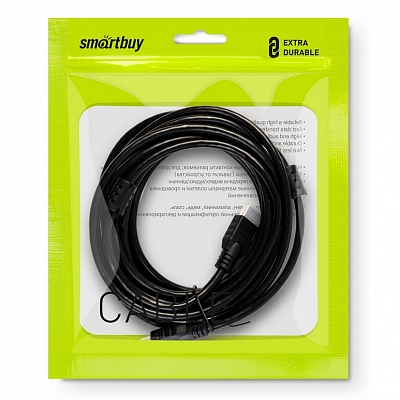Кабель HDMI штекер - HDMI штекер Smartbuy, ver.2.0, 2 фильтра, 5м