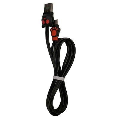Smile "Панда" USB вилка - Type-C вилка, черный, 1м