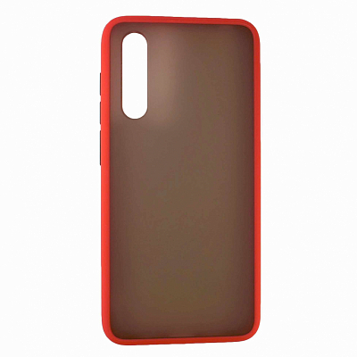 Клип-кейс Xiaomi Mi A3 Матовый, красный с черными кнопками