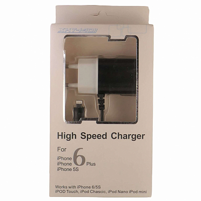 Сетевое з/у iPhone (Lightning) XKT-1401, 1.5A, черно-белый