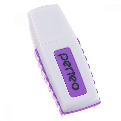 Картридер (microSD) Perfeo, бело-фиолетовый