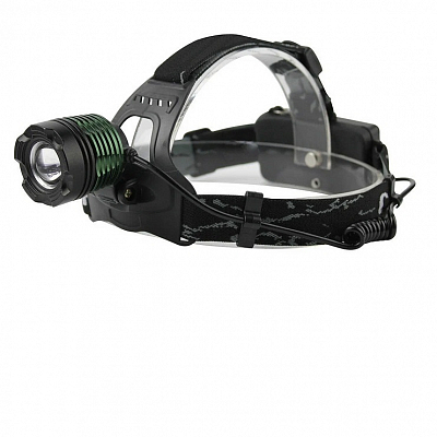 Фонарь налобный аккумуляторный ND-V14, зарядка от USB, 3 режима, регулировка, питание 2х18650 (в ком