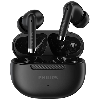 Bluetooth наушники внутриканальные PHILIPS TWS TAT2020 с микрофоном, черный. Кейс 320мАч