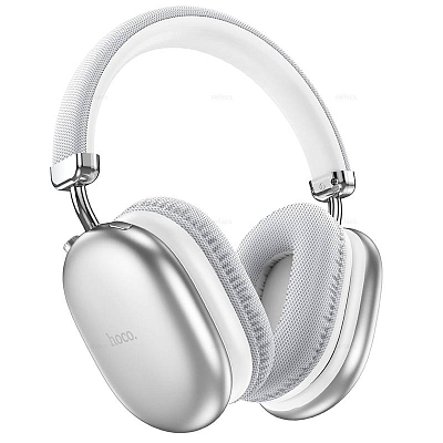 Bluetooth наушники накладные hoco W35 Max microSD/ AUX с микрофоном, серебро