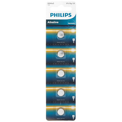 Philips AG13 / LR44 / L1154 / 357 (Блистер 5 шт.)