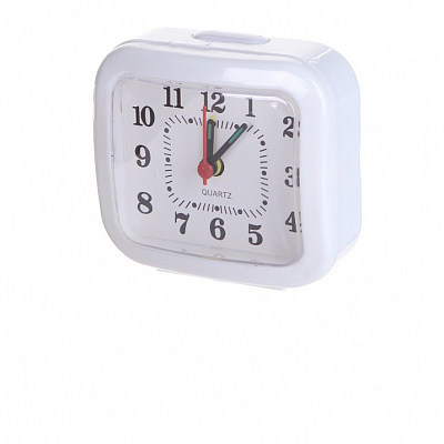 Часы-будильник Perfeo Quartz "PF-TC-004", прямоугольные 8*7,5 см, белый