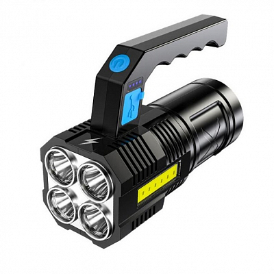 Фонарь походный аккумуляторный ND-3300, 4 LED, зарядка microUSB, боковая подсветка, 4 режима, черный