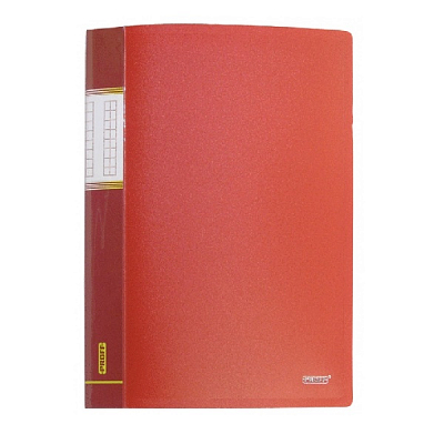 Папка с 10 прозрачными вкладышами PROFF.NEXT 0.6мм, красный